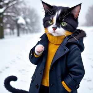 Кот в пальто 